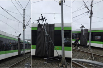 video incident in capitala linia de tramvai 41 complet blocata din cauza unei defectiuni la reteaua electrica 697cc936105ff