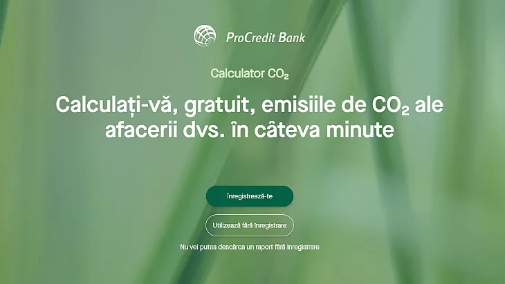 ProCredit Bank încurajează afacerile să utilizeze calculatorul de emisii CO₂ printr-o campanie cu recompense atractive 1 procredit bank promoveaza utilizarea calculatorului de emisii coe28282 pentru companii printr o campanie cu premii 6a30d8600e389